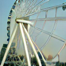 generated: a view of the Milllenium Wheel from the Thames #0